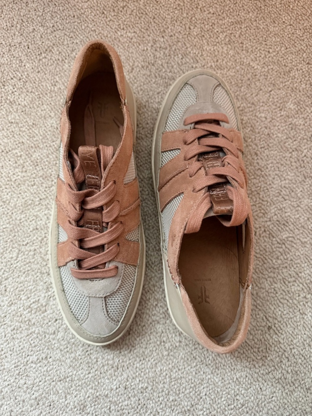 Brand new Frye Webster Overlay Low Lace pale blush size 8M